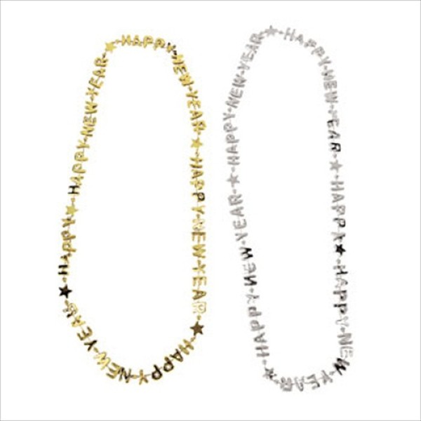Plastic Happy New Year Necklace