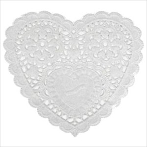 RTD-2298 : Large 6-inch White Valentine Heart Doilies 20-Pack at RTD Gifts