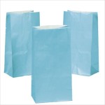 Light Blue Paper Treat Bags
