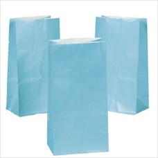 Light Blue Paper Treat Bags