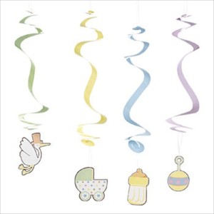 RTD-2338 : Baby Shower Party Hanging Dangling Swirls at RTD Gifts