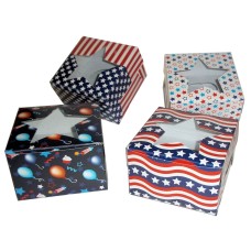 Patriotic USA July Fourth Party Cupcake Boxes