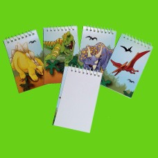 12-Pack Dinosaur Spiral Notebook Drawing Pad Party Favor