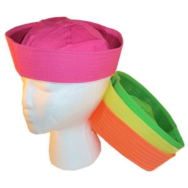 Neon Cotton Sailor Hats for Children Neon Cotton Sailor Hats for Children