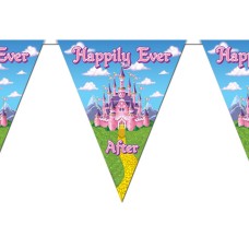 Princess Party Pink Castle 12 Foot Pennant Banner