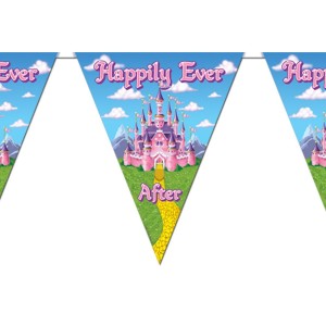 RTD-2531 : Princess Party Pink Castle 12 Foot Pennant Banner at RTD Gifts