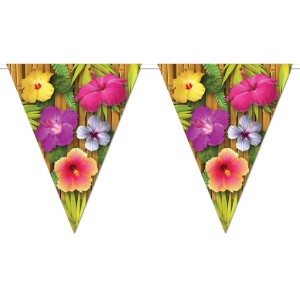 RTD-2538 : Tropical Luau Beach Party 12 foot Pennant Banner at RTD Gifts