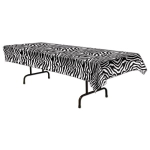 RTD-2541 : Safari Animal Party Zebra Print Stripes Large Table Cover or Backdrop at RTD Gifts