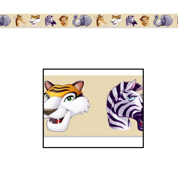 Jungle Safari Animal 20 foot Party Tape Decoration Jungle Safari Animal 20 foot Party Tape Decoration