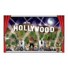 Hollywood Lights Movie Night Backdrop
