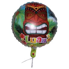 Tiki God Tropical Luau 18 inch Mylar Foil Helium Balloon