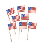 12-Pack USA Treat Pick Decoration with American Flag