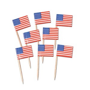 RTD-259712 : 12-Pack USA Treat Pick Decoration with American Flag at RTD Gifts