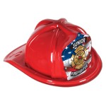 Red Plastic Junior Firefighter Fireman Hat