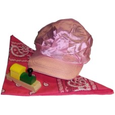 Girl's Train Party Hat with Scarf and Train-shaped Whistle