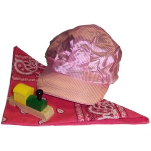 RTD-2680 : Girls Train Party Hat with Scarf and Train-shaped Whistle at RTD Gifts