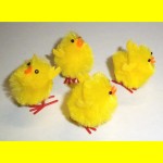 24-Pack 1.5 inch Soft Fuzzy Yellow Baby Chicks