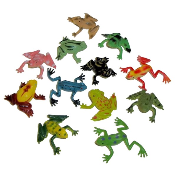 36 Pack Realistic Mini Vinyl Frogs Kids Rainforest Birthday Party Favors Toy Mix