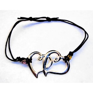 RTD-2753 : Double Heart Adjustable Bracelet at RTD Gifts