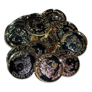 RTD-2767 : Shiny Plastic Pretend Gold Coins at RTD Gifts