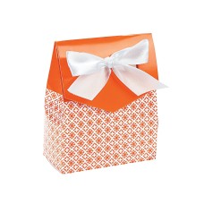 Tent Style Orange Gift Box with Bow