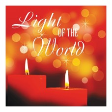 Light of the World Candlelight Christmas Backdrop Banner 6ft x 6ft