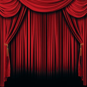 RTD-2822 : Red Stage Curtain Backdrop Banner 6ft x 6ft at RTD Gifts