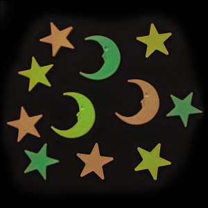 RTD-2841 : Glow-in-the-Dark Small Plastic Stars and Moons at RTD Gifts