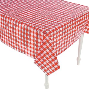 RTD-2880 : Red & White Checkered Western Picnic Plastic Table Cover at RTD Gifts