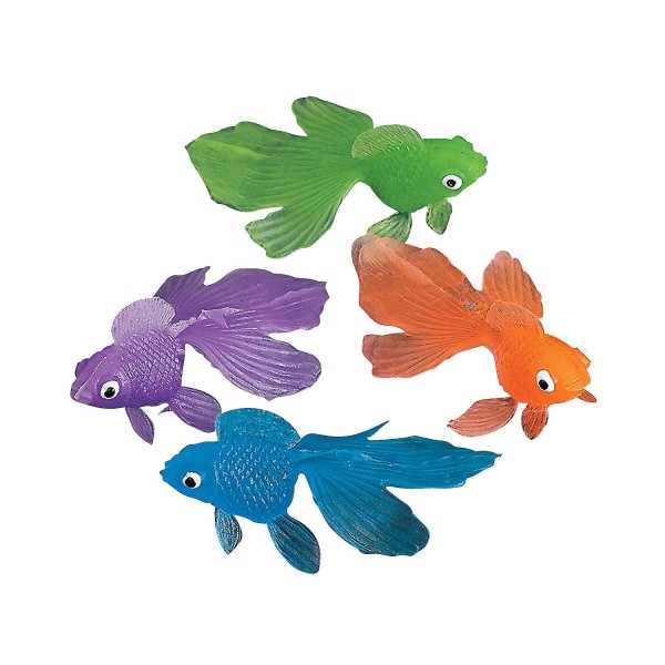 24 Pack Mini Vinyl Goldfish Assorted Colours Kids Party Bag Fillers 1.75 Inch 24 Pack Mini Vinyl Goldfish Assorted Colours Kids Party Bag Fillers 1.75 Inch