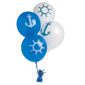 RTD-2916 : Nautical Sailing Design Latex Balloons at RTD Gifts