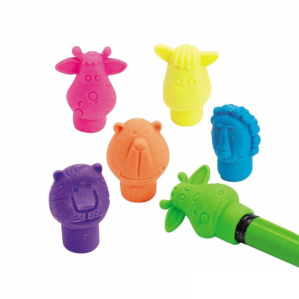 Jungle Safari Zoo Animal Pencil Topper Eraser