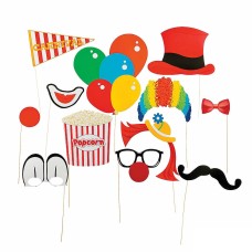 12-Pack of Circus Carnival Stick Clown Costume Props for Photos