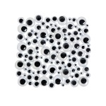 Bag of 500 Wiggle Eyes Non-adhesive Assorted Sizes