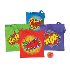 Large Polyester Superhero Tote Bag