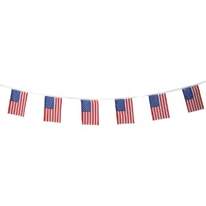 RTD-3194 : 16 foot String Banner with 16 USA 6x9 inch American Flags at RTD Gifts