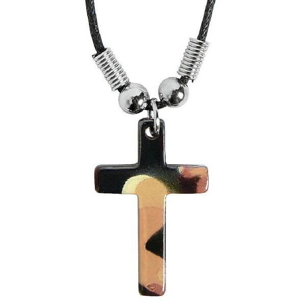Camo Design Stone Cross Necklace Camo Design Stone Cross Necklace