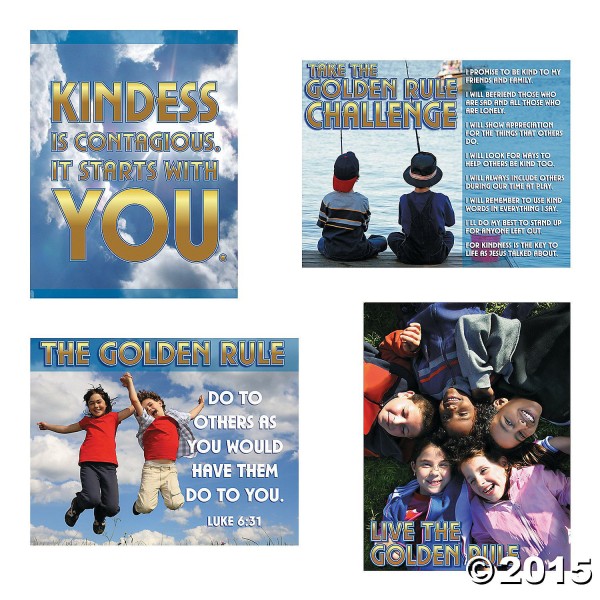 Golden Rule Kindness Posters 4 Piece Set Golden Rule Kindness Posters 4 Piece Set