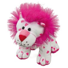 Plush Pink Hearts Lion
