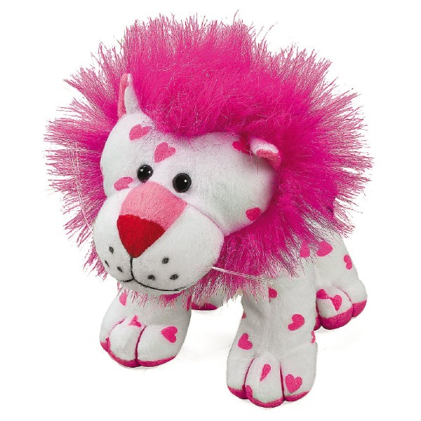 Plush Pink Hearts Lion Plush Pink Hearts Lion