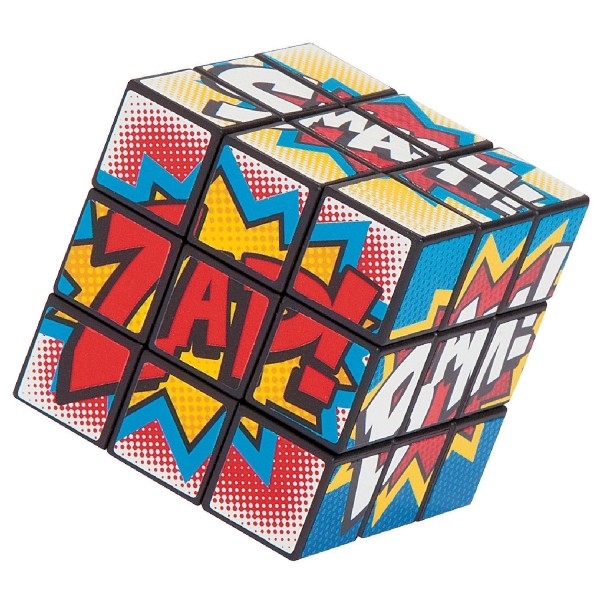 Superhero Action Words Mini Puzzle Cube Superhero Action Words Mini Puzzle Cube