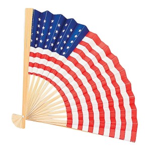 RTD-3314 : USA Patriotic United States Flag Folding Fan at RTD Gifts