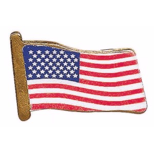 RTD-331612 : 12-Pack Metal USA Flag Pins at RTD Gifts