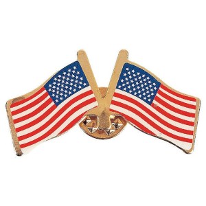 RTD-3317 : Metal Double USA Flag Pin at RTD Gifts