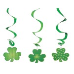 St. Patrick's Day Large Shamrock Dangling Swirls