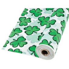 Green Shamrock Tablecloth Roll 100 ft x 40 in