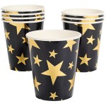 8-pack of Gold Foil Star Paper Cups