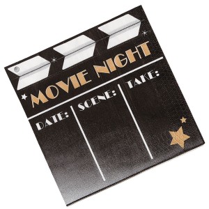 RTD-3422 : 16-pack of Movie Night Clapboard Napkins at RTD Gifts