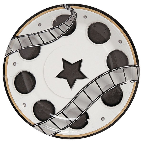 8-pack of Movie Reel Dessert Plates for Movie Night 8-pack of Movie Reel Dessert Plates for Movie Night
