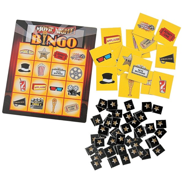 Movie Night Bingo Party Game
